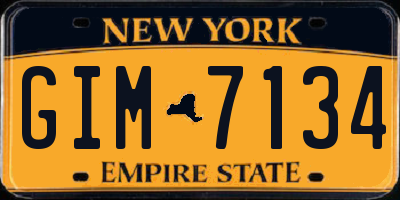 NY license plate GIM7134