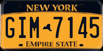 NY license plate GIM7145