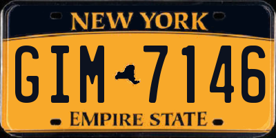 NY license plate GIM7146