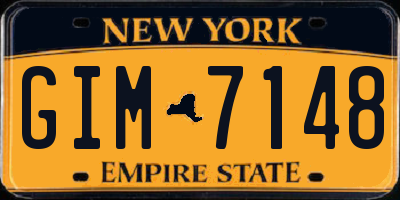 NY license plate GIM7148