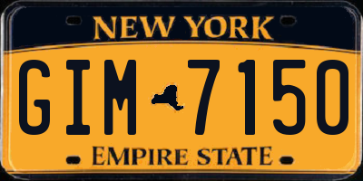 NY license plate GIM7150