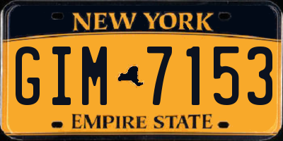 NY license plate GIM7153
