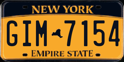 NY license plate GIM7154