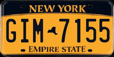 NY license plate GIM7155