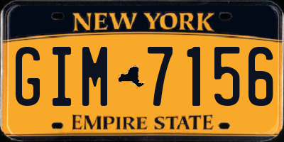 NY license plate GIM7156
