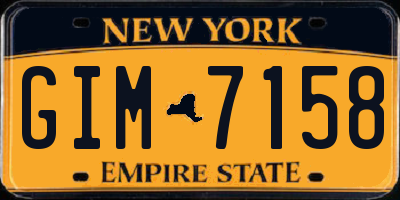 NY license plate GIM7158