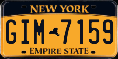 NY license plate GIM7159