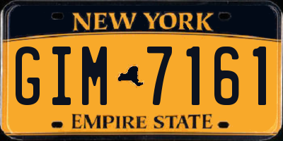 NY license plate GIM7161