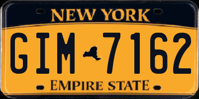 NY license plate GIM7162