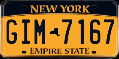NY license plate GIM7167