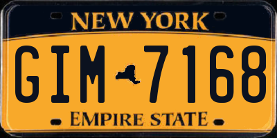 NY license plate GIM7168