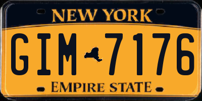NY license plate GIM7176