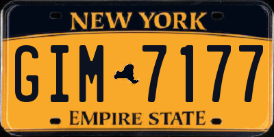 NY license plate GIM7177