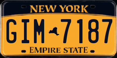 NY license plate GIM7187