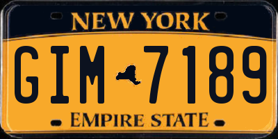NY license plate GIM7189