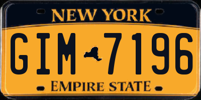 NY license plate GIM7196