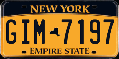 NY license plate GIM7197