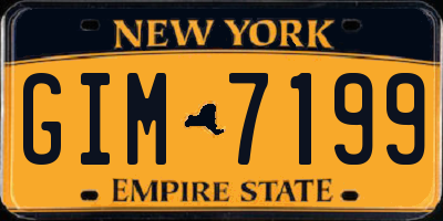 NY license plate GIM7199