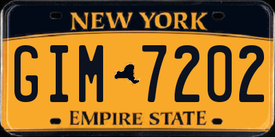 NY license plate GIM7202