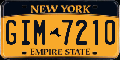 NY license plate GIM7210