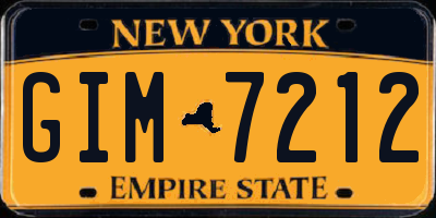 NY license plate GIM7212