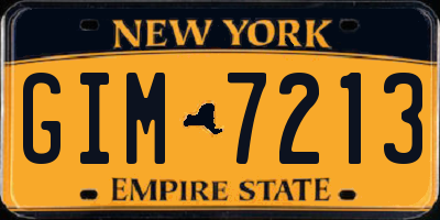 NY license plate GIM7213