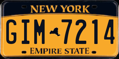 NY license plate GIM7214