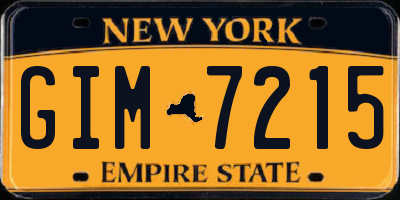 NY license plate GIM7215
