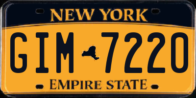 NY license plate GIM7220