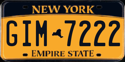 NY license plate GIM7222