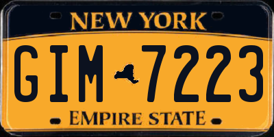 NY license plate GIM7223