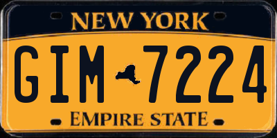 NY license plate GIM7224