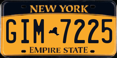 NY license plate GIM7225