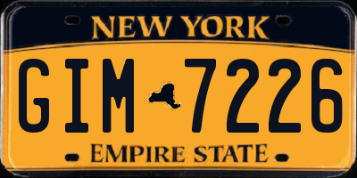 NY license plate GIM7226