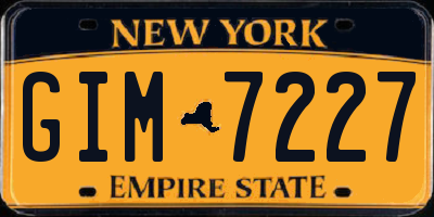 NY license plate GIM7227