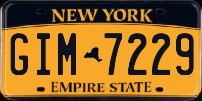 NY license plate GIM7229