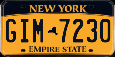 NY license plate GIM7230