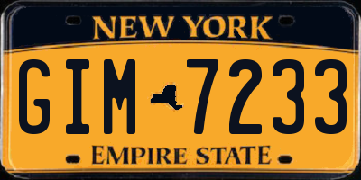 NY license plate GIM7233