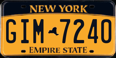 NY license plate GIM7240