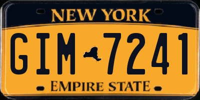 NY license plate GIM7241