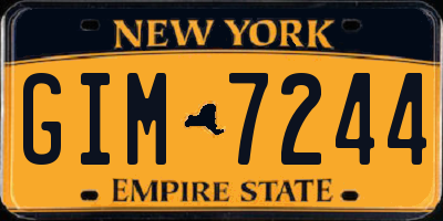 NY license plate GIM7244