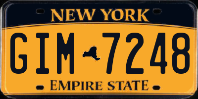 NY license plate GIM7248