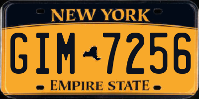 NY license plate GIM7256