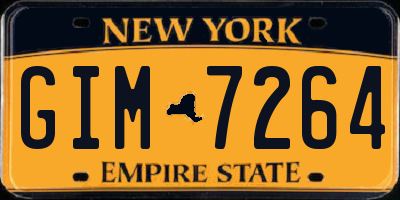 NY license plate GIM7264