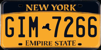 NY license plate GIM7266