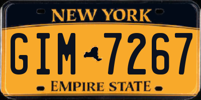 NY license plate GIM7267