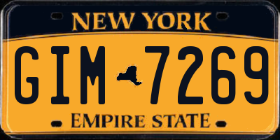 NY license plate GIM7269