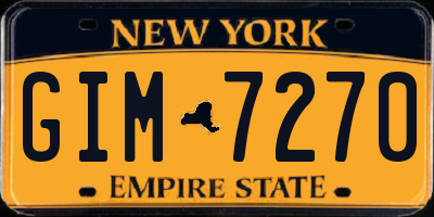 NY license plate GIM7270