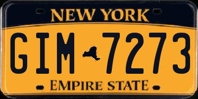 NY license plate GIM7273