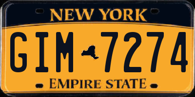 NY license plate GIM7274
